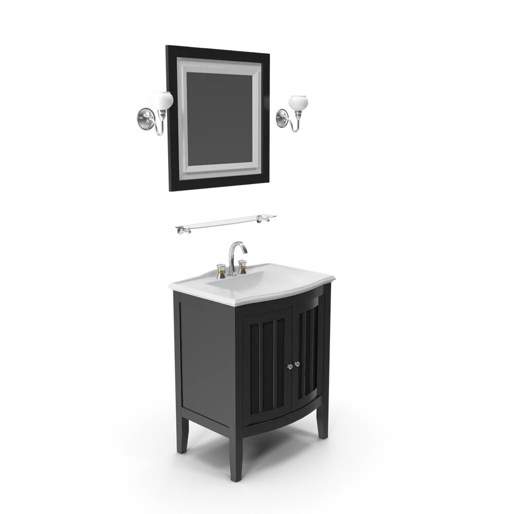 Wooden Bathroom Sink With Mirror