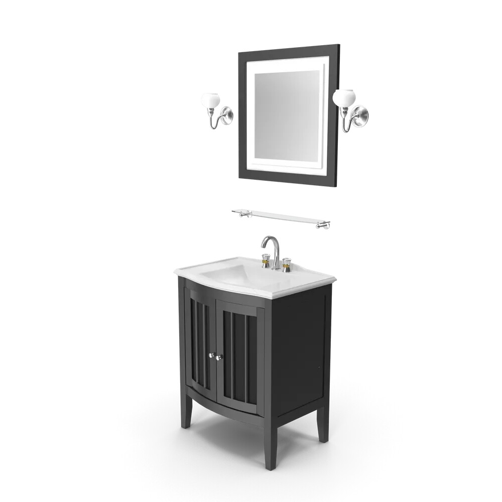 Wooden Bathroom Sink With Mirror